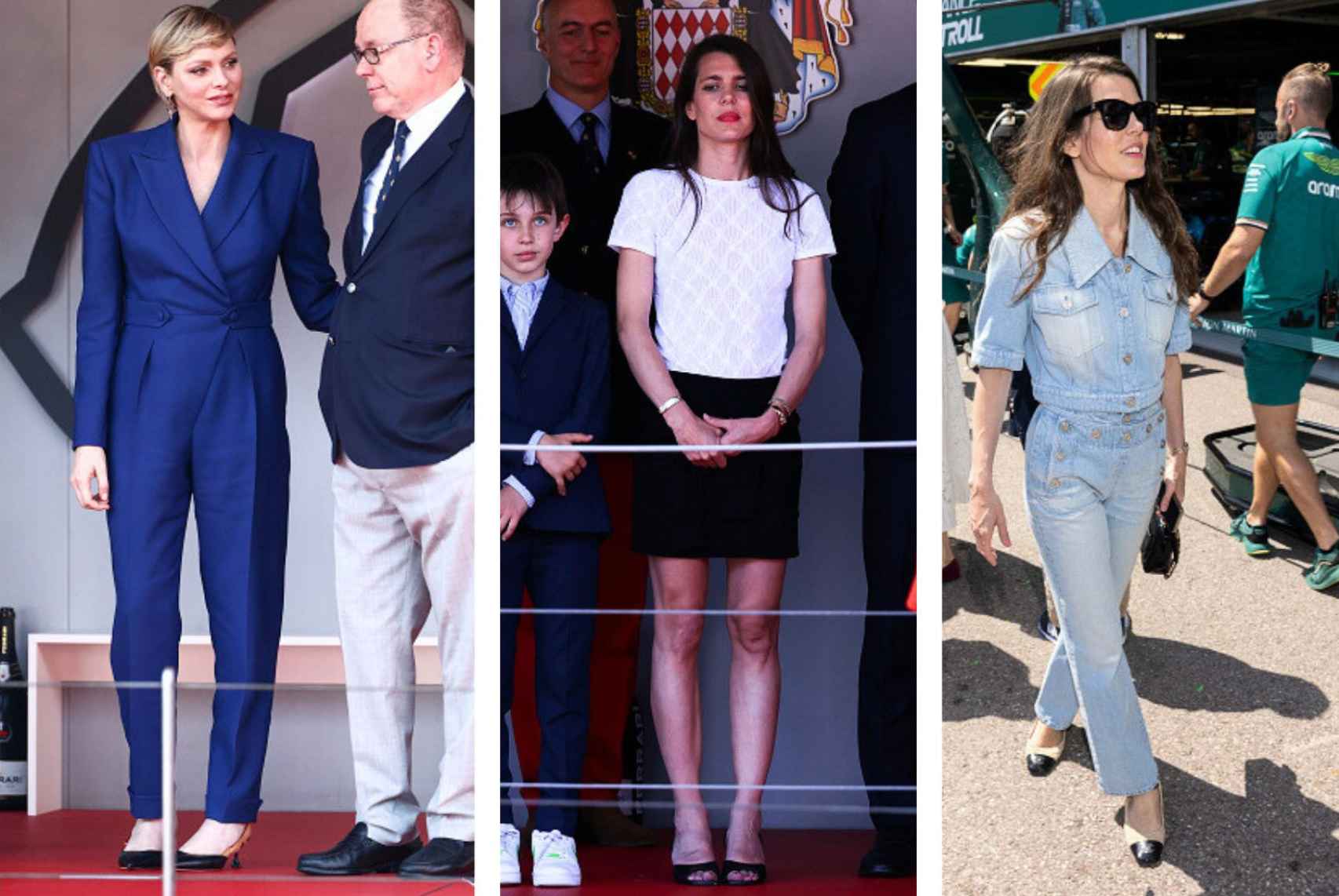 Charlène y Carlota Casiraghi, en el GP de Mónaco.