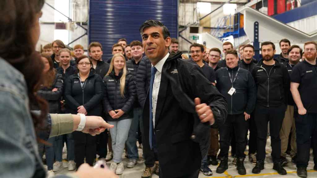 Sunak visita un centro de tecnología marítima en un astillero de Irlanda del Norte, el viernes pasado.