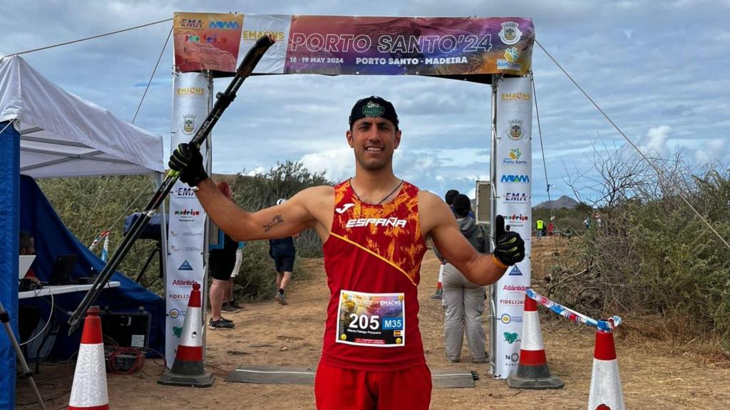 Alberto Fidalgo, campeón europeo de marcha nórdica