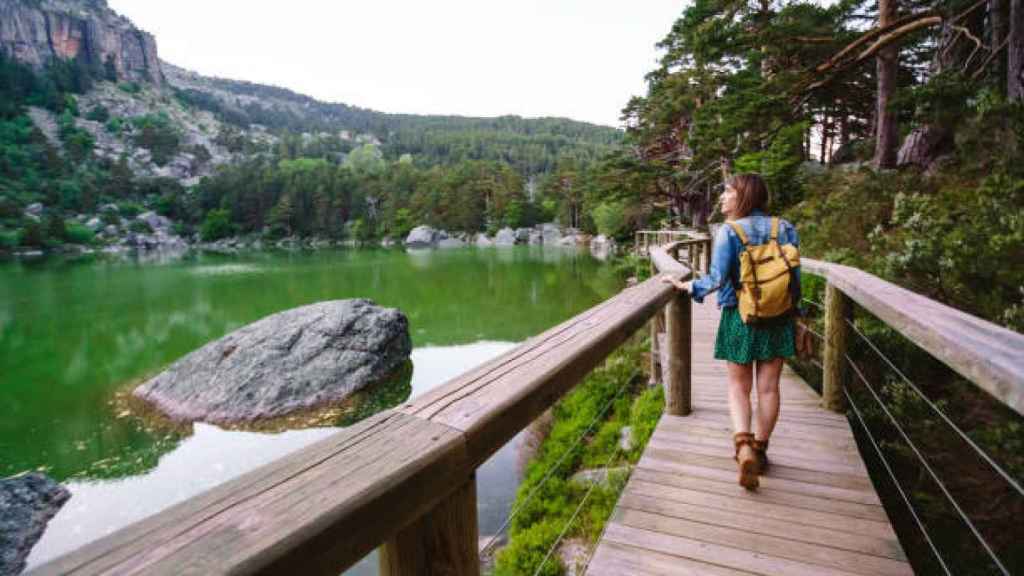Vista de uno de los lagos de la zona de Laguna Negra, en Soria.