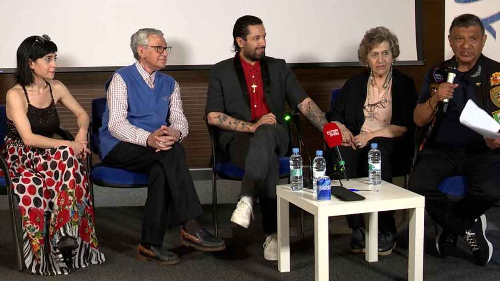 Rafael Amargo, emocionado, en el Salón de Actos de la AISGE, este pasado lunes, día 27.