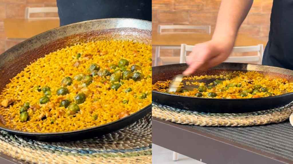 El arroz de Mare se sirve con cuchara de alpaca.