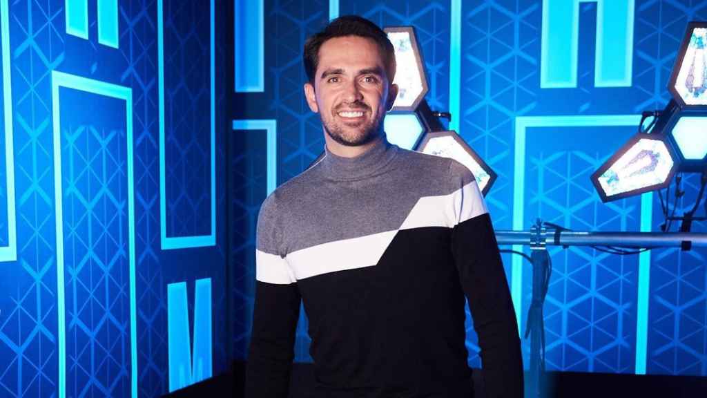Alberto Contador durante su paso por un programa de televisión.