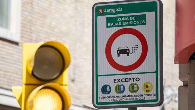 Señalización de movilidad sostenible en Zaragoza.