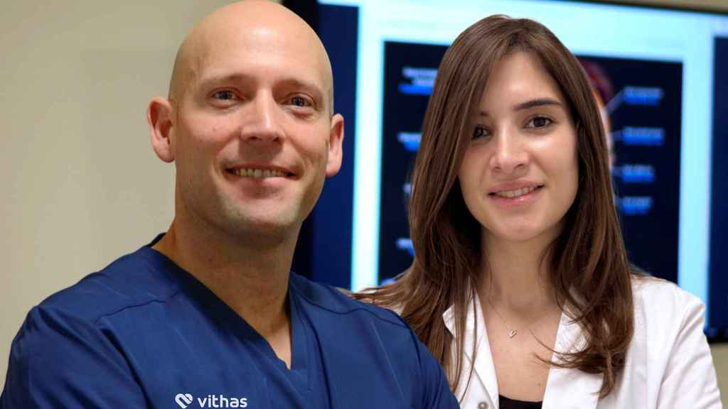 Los doctores Juan Corado y María Victoria Riquelme