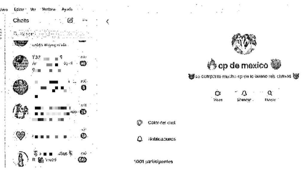 Una captura del supuesto grupo internacional de pedófilos detectado por la Policía Nacional.