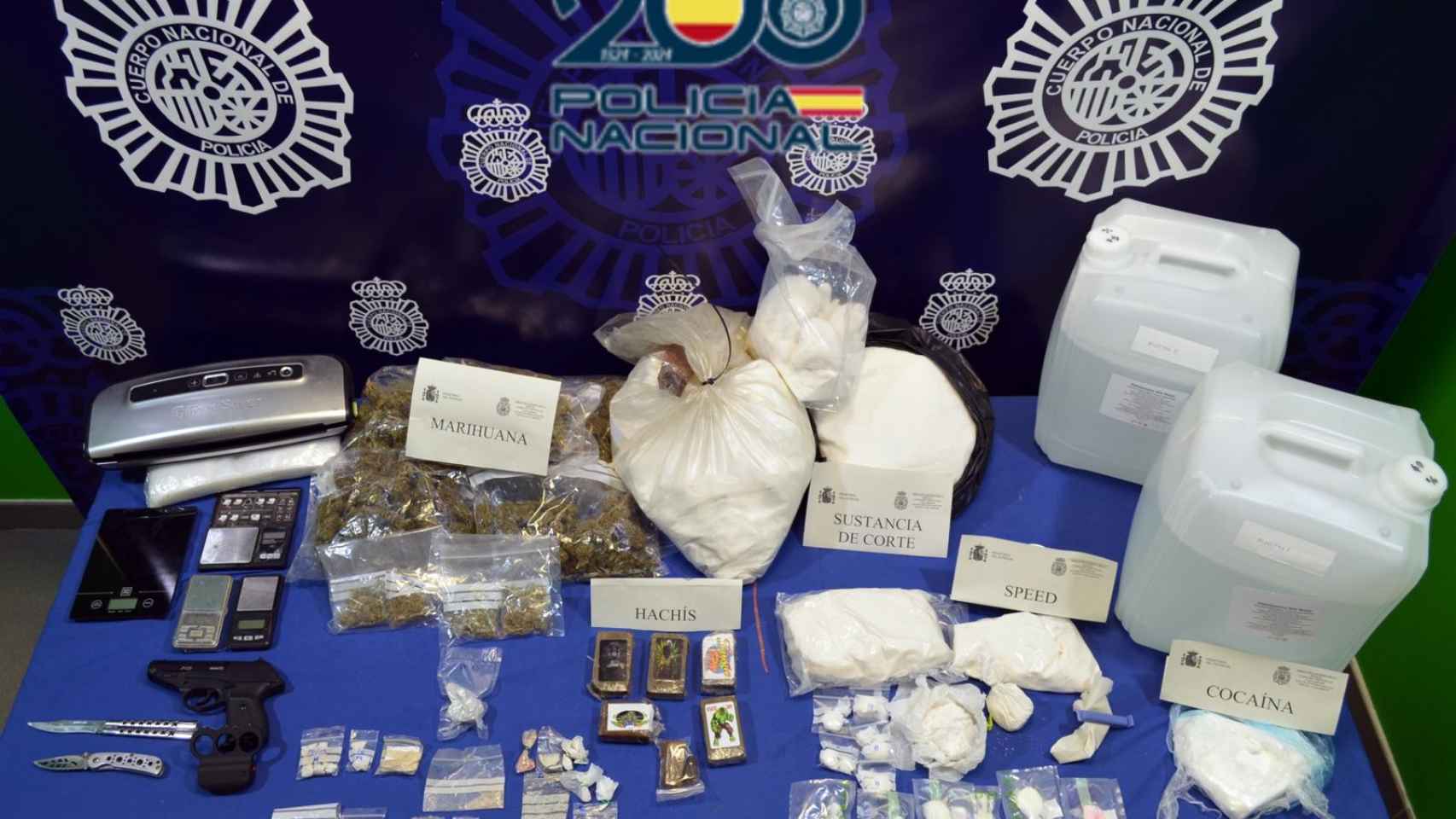 Droga incautada por la Policía Nacional