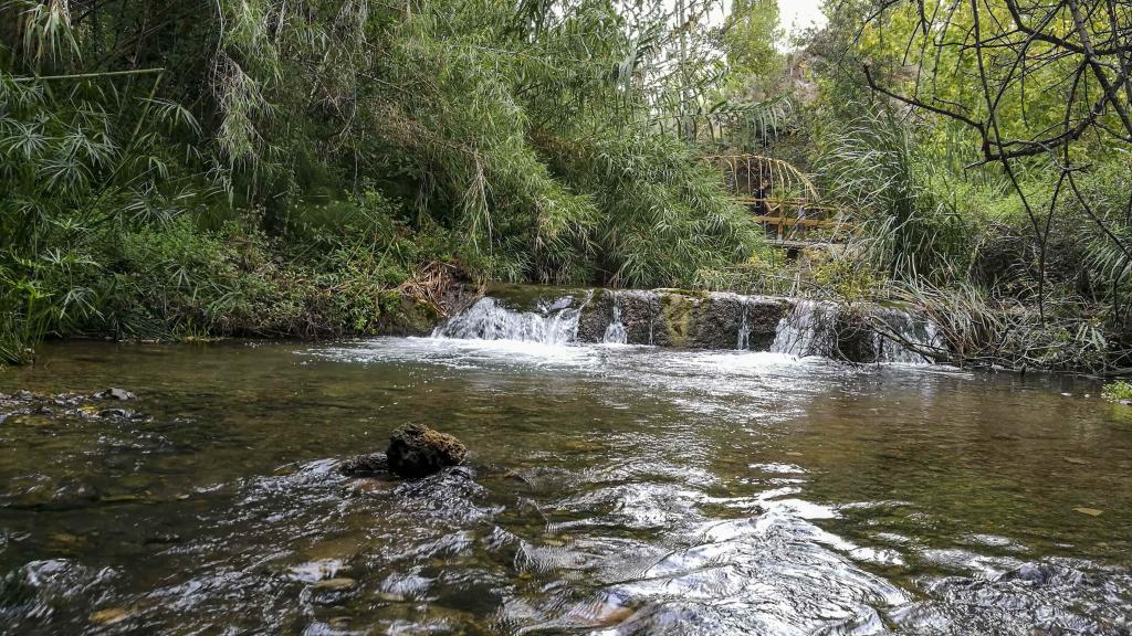 Conjunto de pozas y cascadas de la ruta fluvial de Buñol.