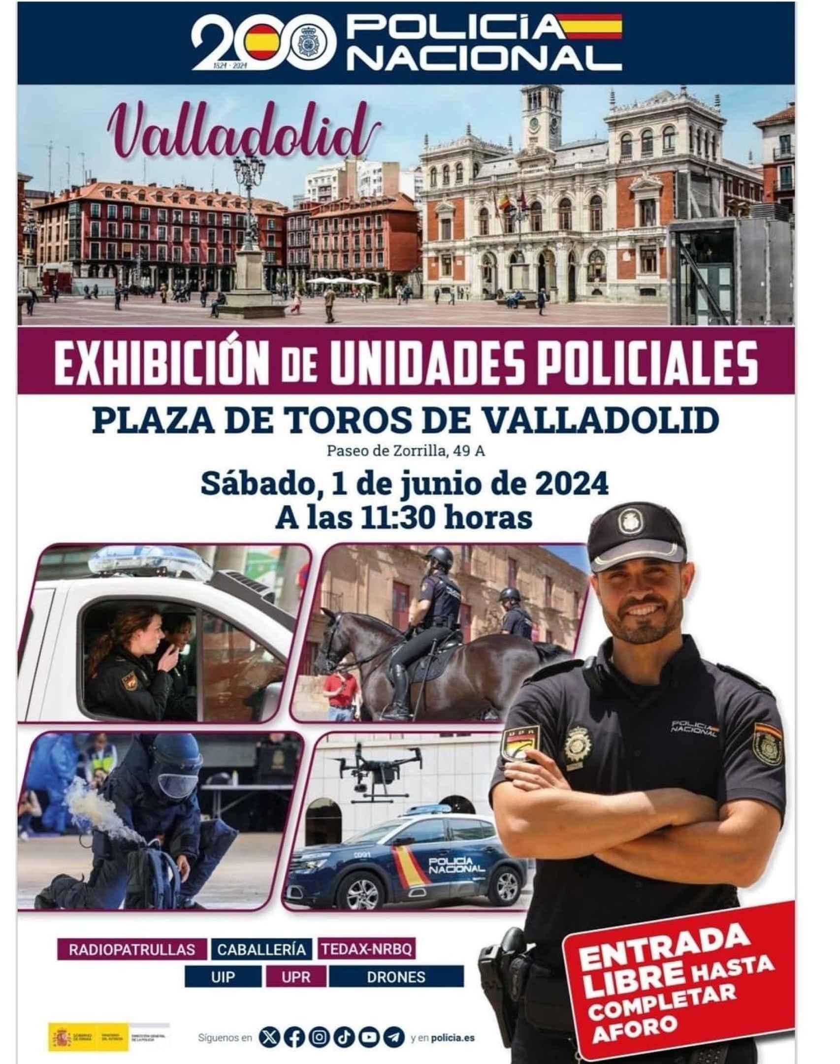 Exhibición de unidades policiales en Valladolid