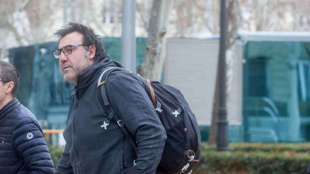 Joseba García, a la derecha de la imagen, en la Audiencia Nacional.