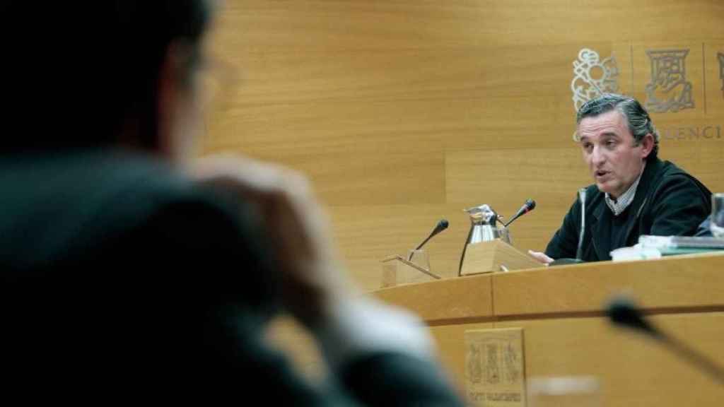 Pedro García en las Cortes Valencianas.