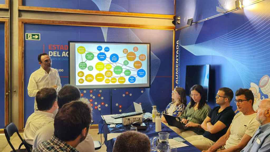 Iñaki Casals, durante la presentación de la jornada abierta del B-WaterSmart en Alicante.