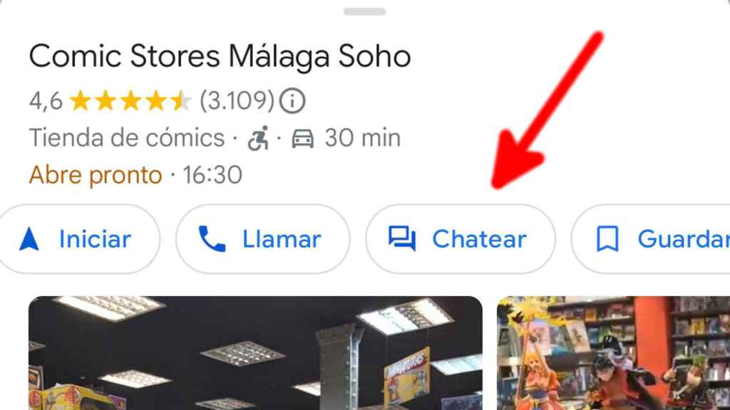 Función de chatear en Google Maps