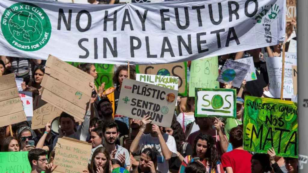 Imagen de archivo de una protesta contra el cambio climático.