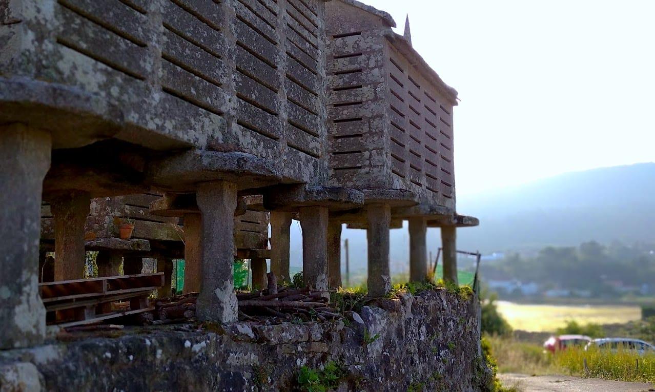 Hórreos de Bornalle, Muros. Foto: Google Earth