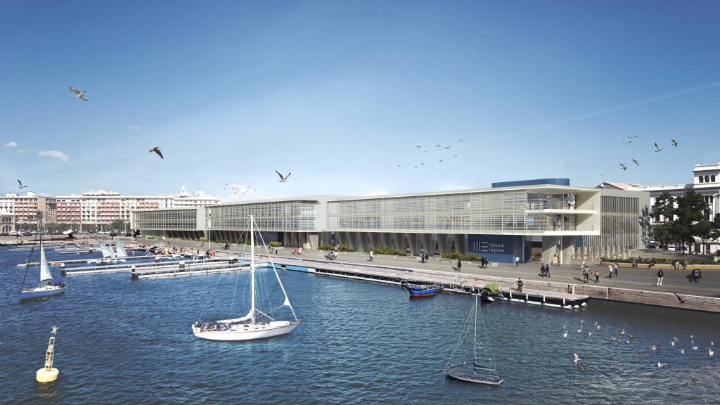 Recreación de las instalaciones de Marina de empresas cuando se culmine la reforma de la base del Alinghi. EE