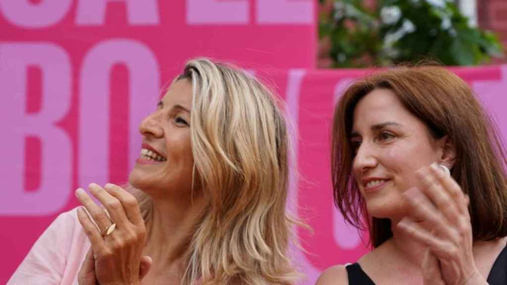 Miriam Chacón / ICAL. La vicepresidenta segunda del Gobierno, ministra de Trabajo y coordinadora general de Sumar, Yolanda Díaz, participa en el acto central de la campaña de esta formación en Valladolid junto a la exconcejala de Valladolid Toma La Palabra en el Ayuntamiento de Valladolid, María Sánchez.   Miriam Chacón / ICAL. Intervención del coordinador de IU en Castilla y León, Juan Gascón, en el acto central de Sumar en Valladolid para las elecciones europeas   Miriam Chacón / ICAL. Intervención de la exconcejala de Valladolid Toma La Palabra en el Ayuntamiento de Valladolid, María Sánchez, en el acto central de Sumar en Valladolid para las elecciones europeas