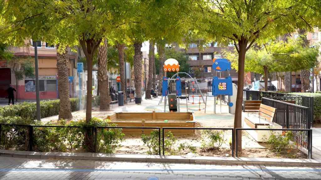 La plaza Castellón, la conocida como Palmeretes, de Alicante.