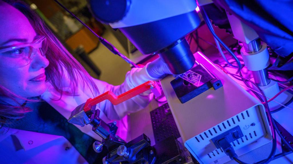 Secuenciación de muestras de ADN.  David Baillot/UC San Diego Jacobs School of Engineering.