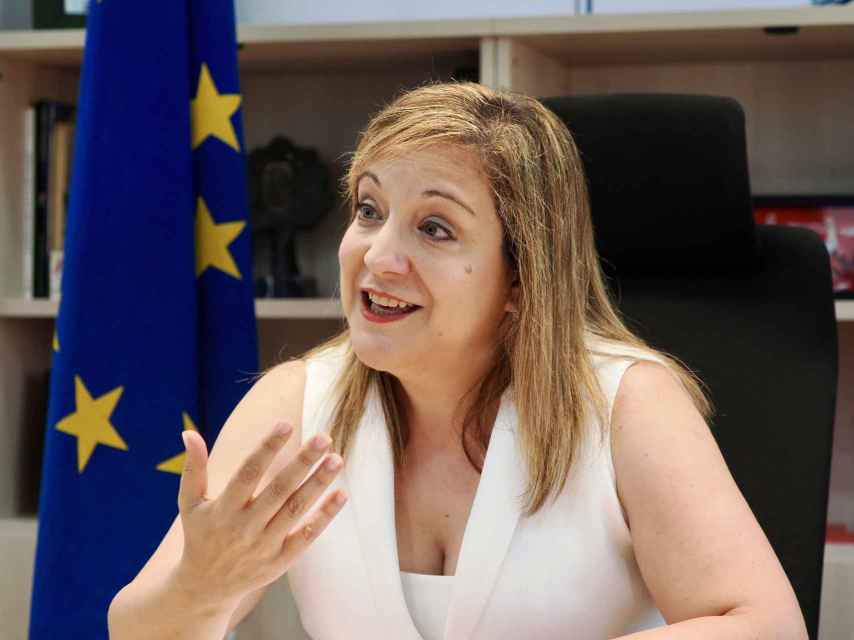 Iratxe García, atiende a EL ESPAÑOL en la sede del PSOE de Castilla y León