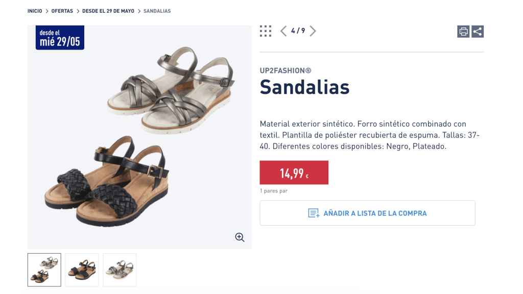 Sandalias.