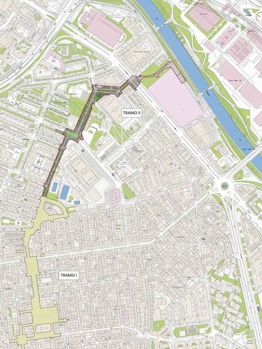 Mapa de la segunda fase del itinerario de Usera.