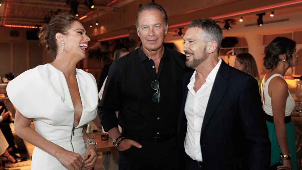 Mar Saura, Bertín Osborne y Antonio Banderas.