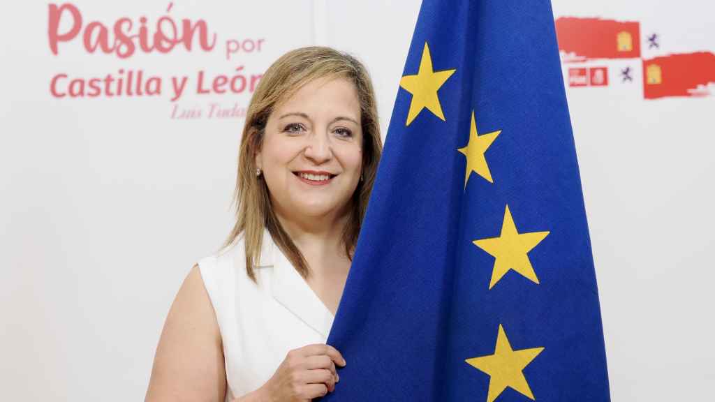 La número dos del PSOE a las elecciones europeas, Iratxe García, duranta la entrevista con EL ESPAÑOL de Castilla y León