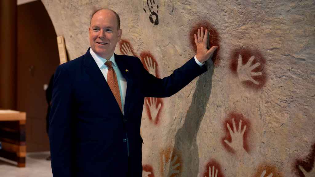 Alberto de Mónaco durante su visita a Cantabria, este 31 de mayo.