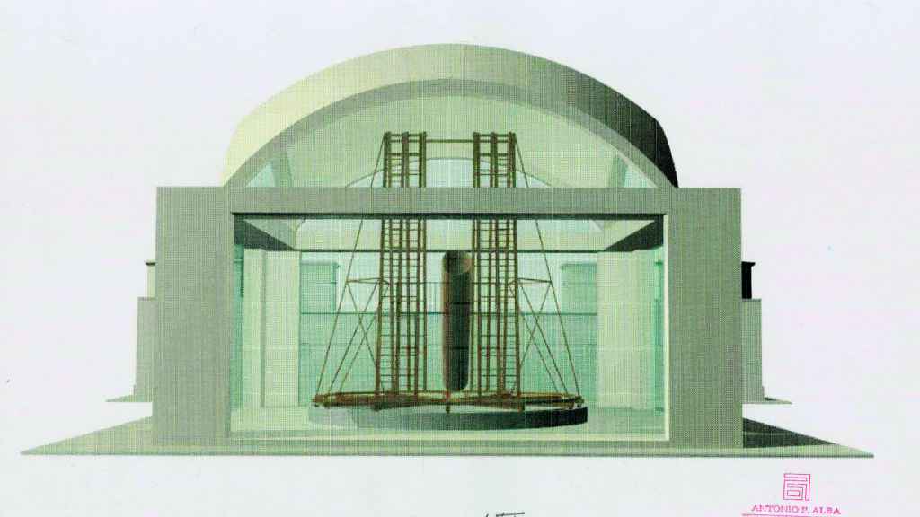 Boceto de Antonio Fernández Alba para el Observatorio Astronómico de Madrid.