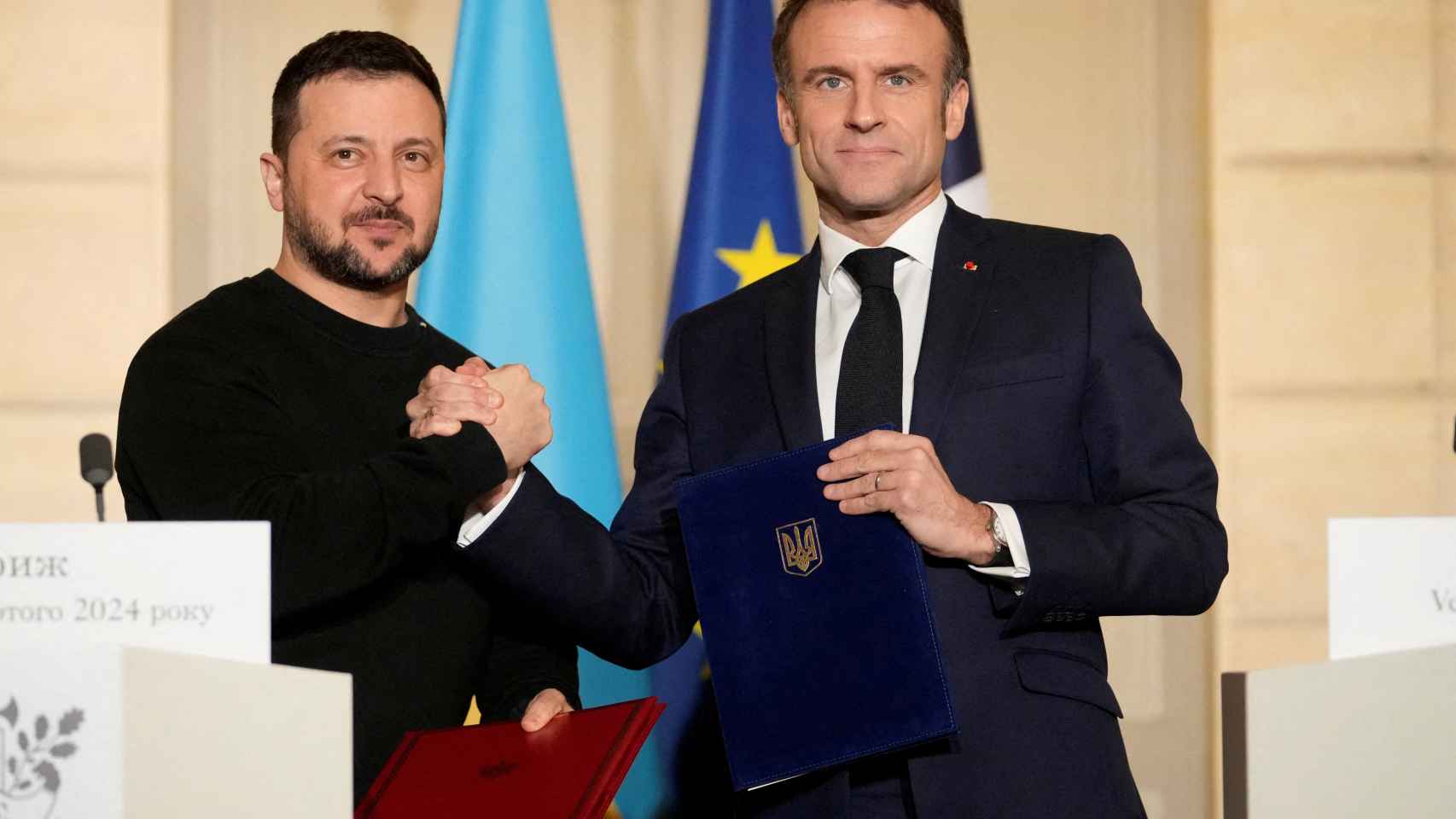 Macron y Zelenski en una foto de archivo.