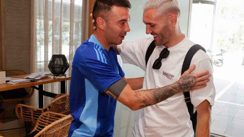 Iago Aspas y Lúcas Pérez, en Vigo.