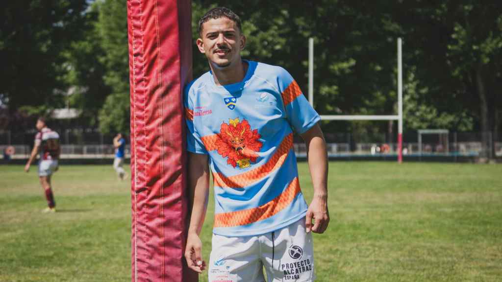 Houssman Abada del equipo de Alcalá Meco Madrid II (Proyecto Alcatraz España - Fundación Rugby Cisneros)