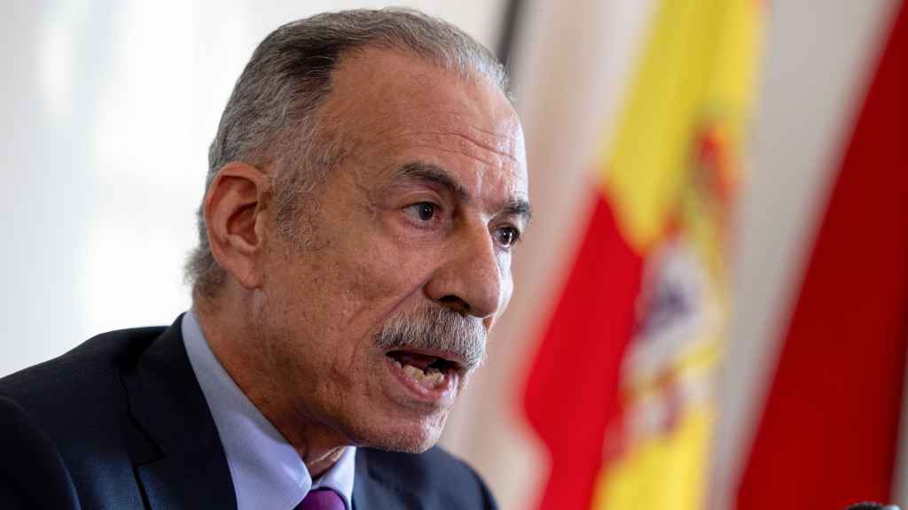 El Embajador de Palestina en España, Husni Abdel Wahed, ofrece una rueda de prensa tras el reciente reconocimiento de Palestina