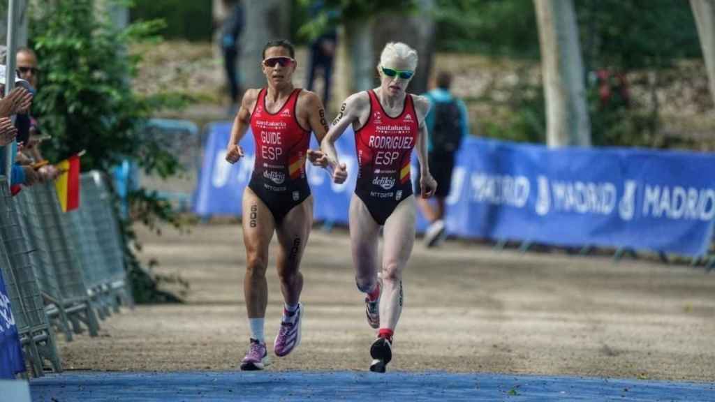 Susana Rodríguez, durante el Campeonato de Europa de triatlón.