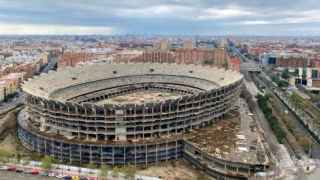 Vista del Nou Mestalla en la Avenida de les Corts Valencianes. EE