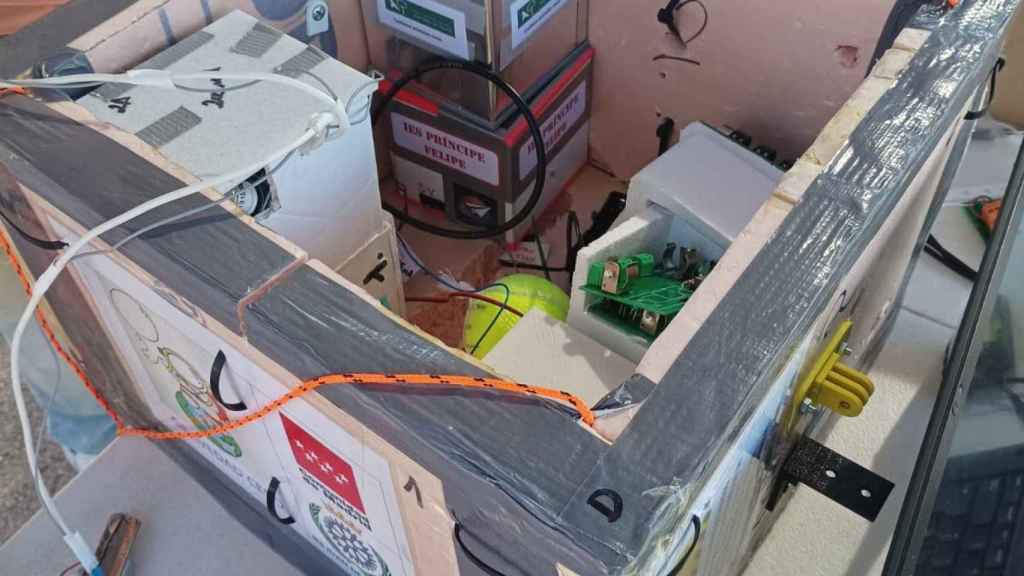 Interior del globo sonda.