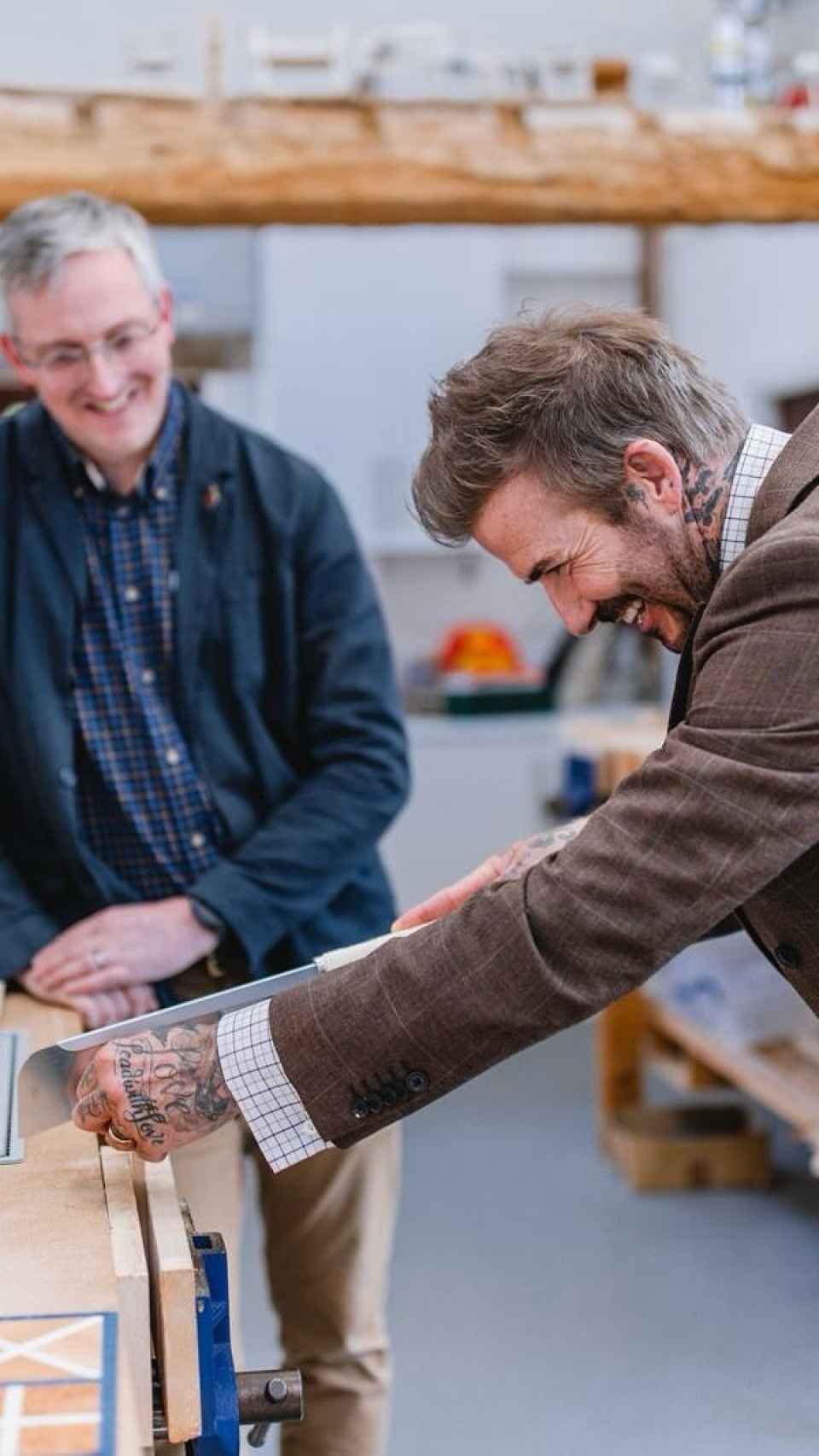 David Beckham, en una fotografía tomada en las instalaciones de la fundación de Carlos III.
