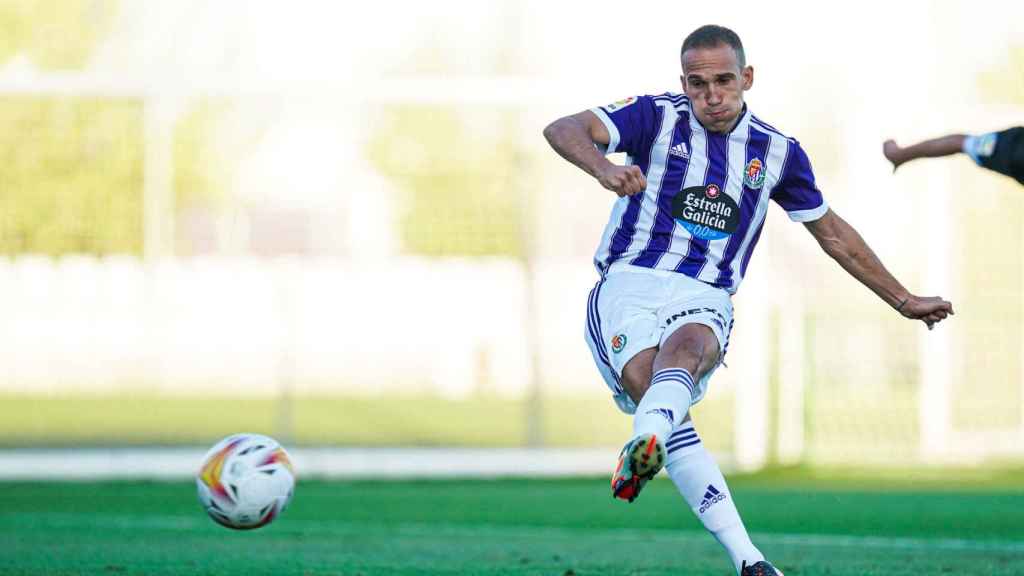 Nacho, ex jugador del Real Valladolid, en un partido de pretemporada