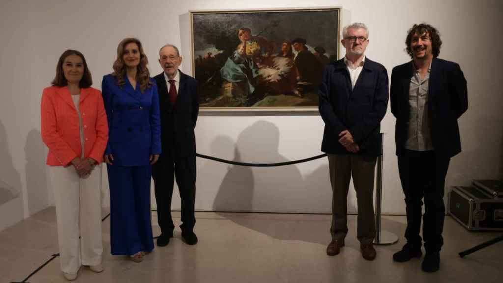 Presentación de la obra 'La cita', de Goya, dentro de un proyecto del Museo del Prado y Telefónica