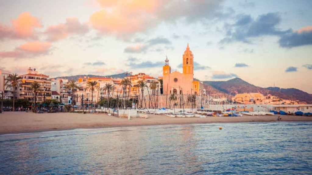 Una de las playas de Sitges.