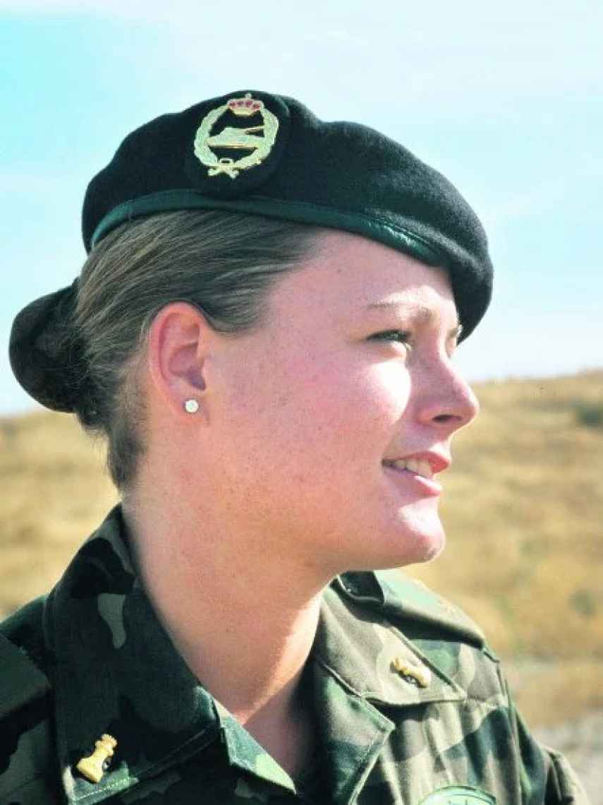 Zaida Cantera en su etapa en el Ejército