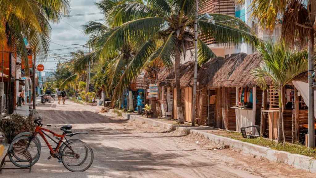 Las calles de la isla de Holbox.
