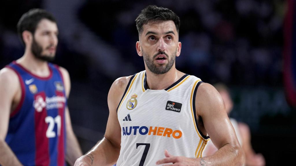 Campazzo, durante un partido de la eliminatoria ante el Barça.