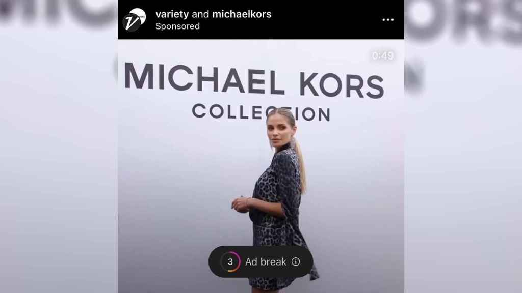 Aviso de una próxima pausa publicitaria