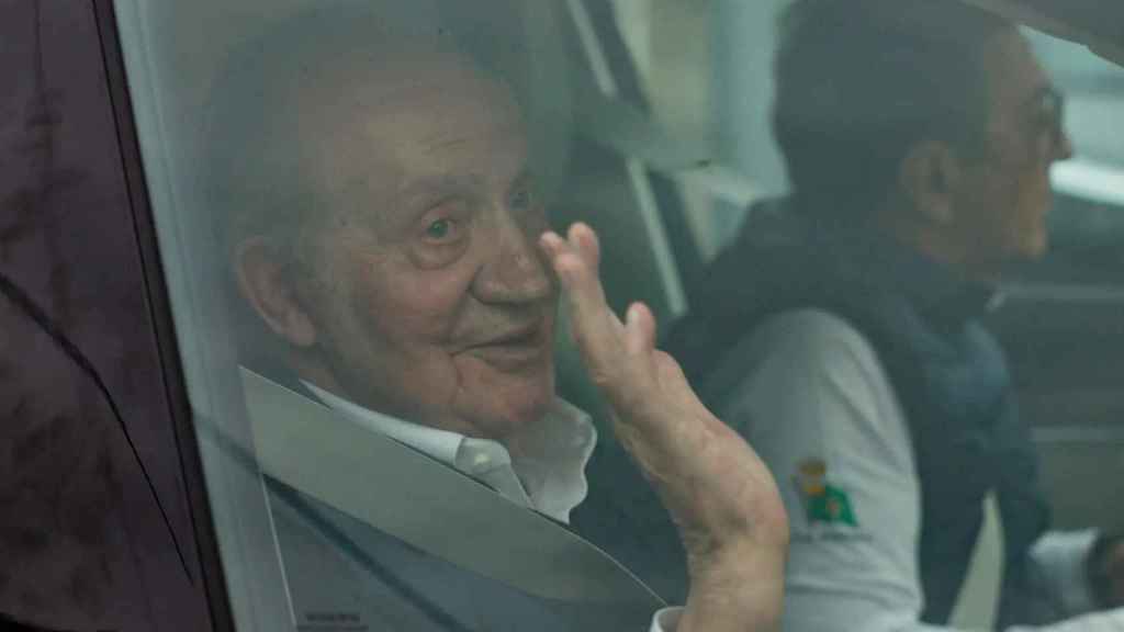 Juan Carlos I, en su última visita a Sanxenxo.