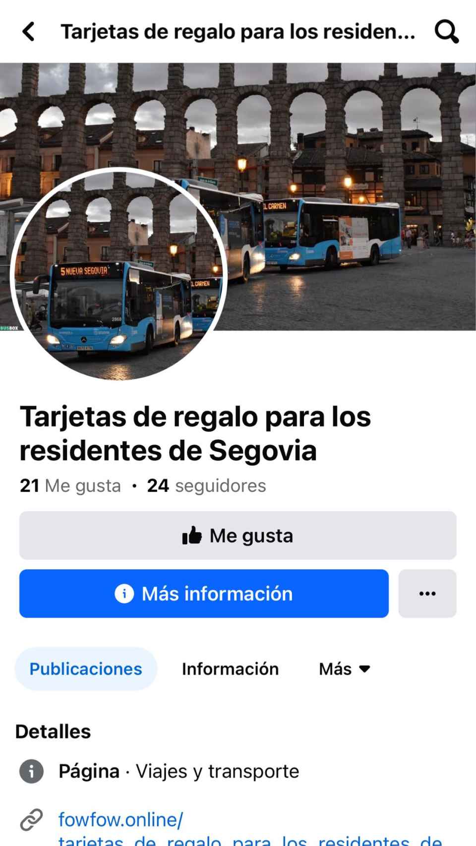 La cuenta desde la que se han llevado a cabo las publicaciones fraudulentas