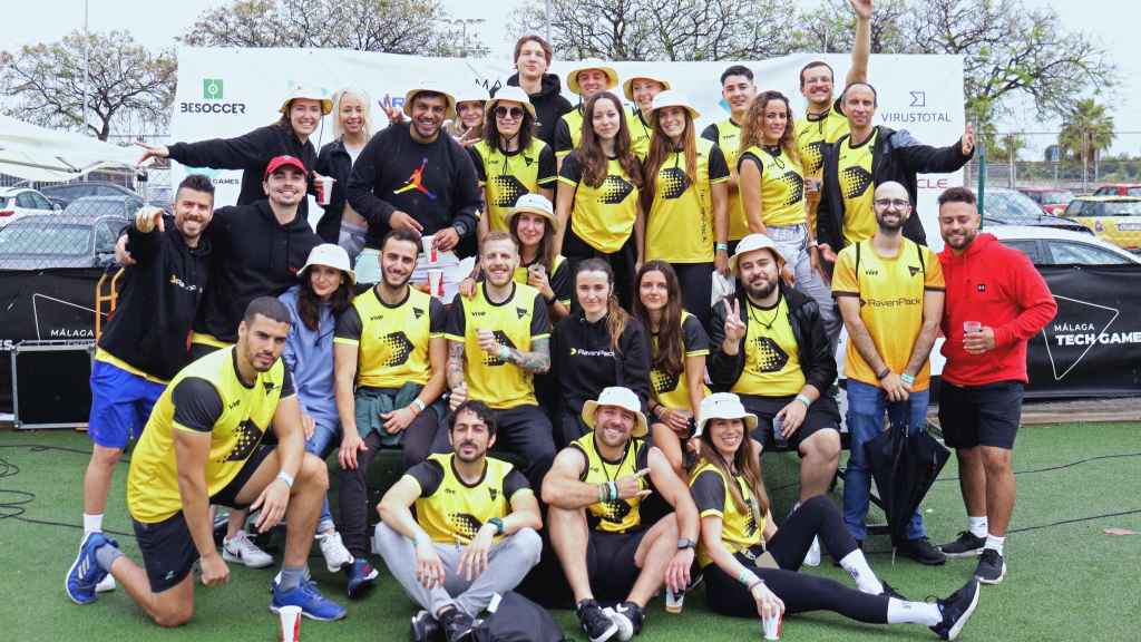 El equipo de la tecnológica marbellí Ravenpack en los Málaga Tech Games.