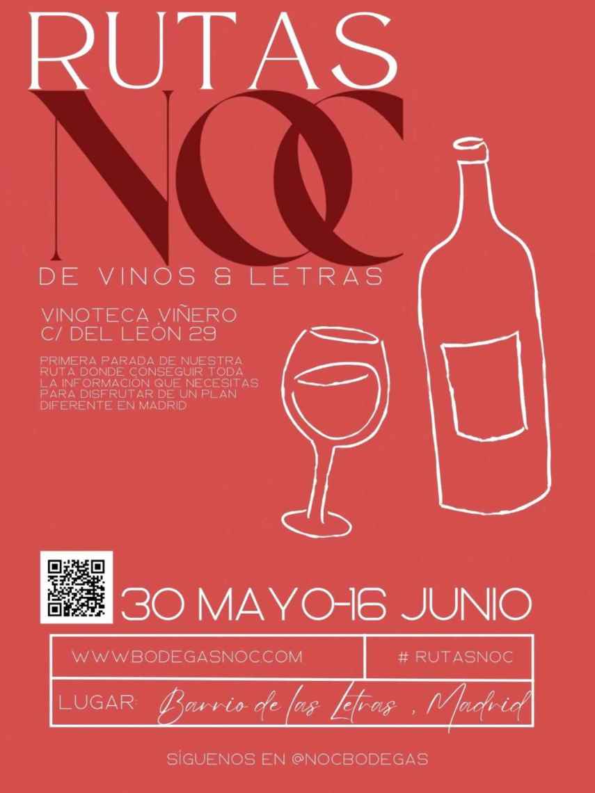 Cartel de la ruta de vino NOC.