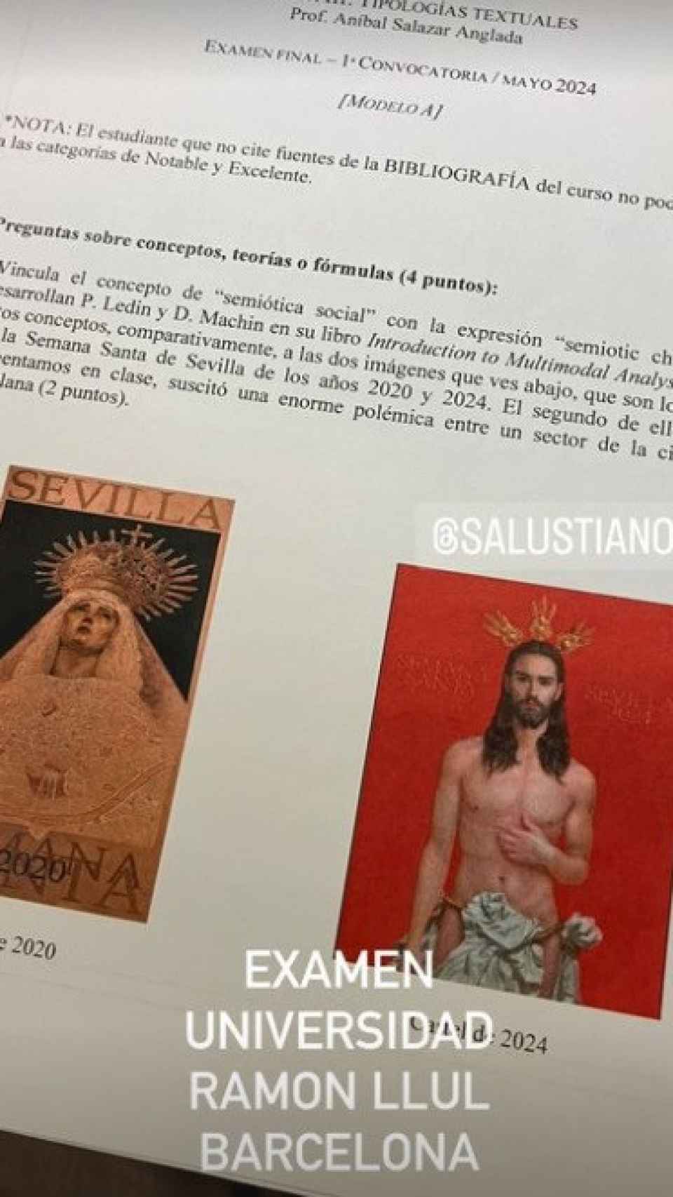 El examen de la Universidad Ramón Llull de Barcelona